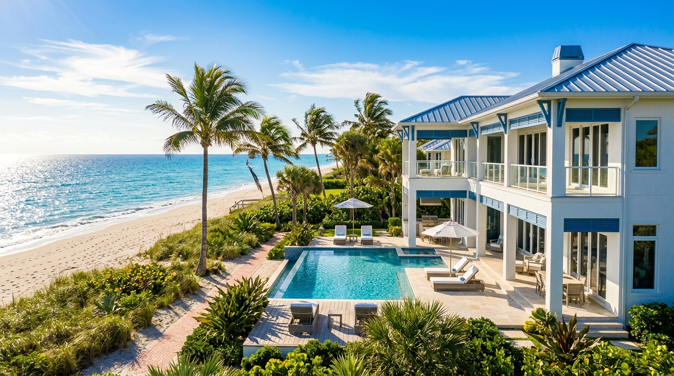 Luxury beachfront estate in Jupiter Florida