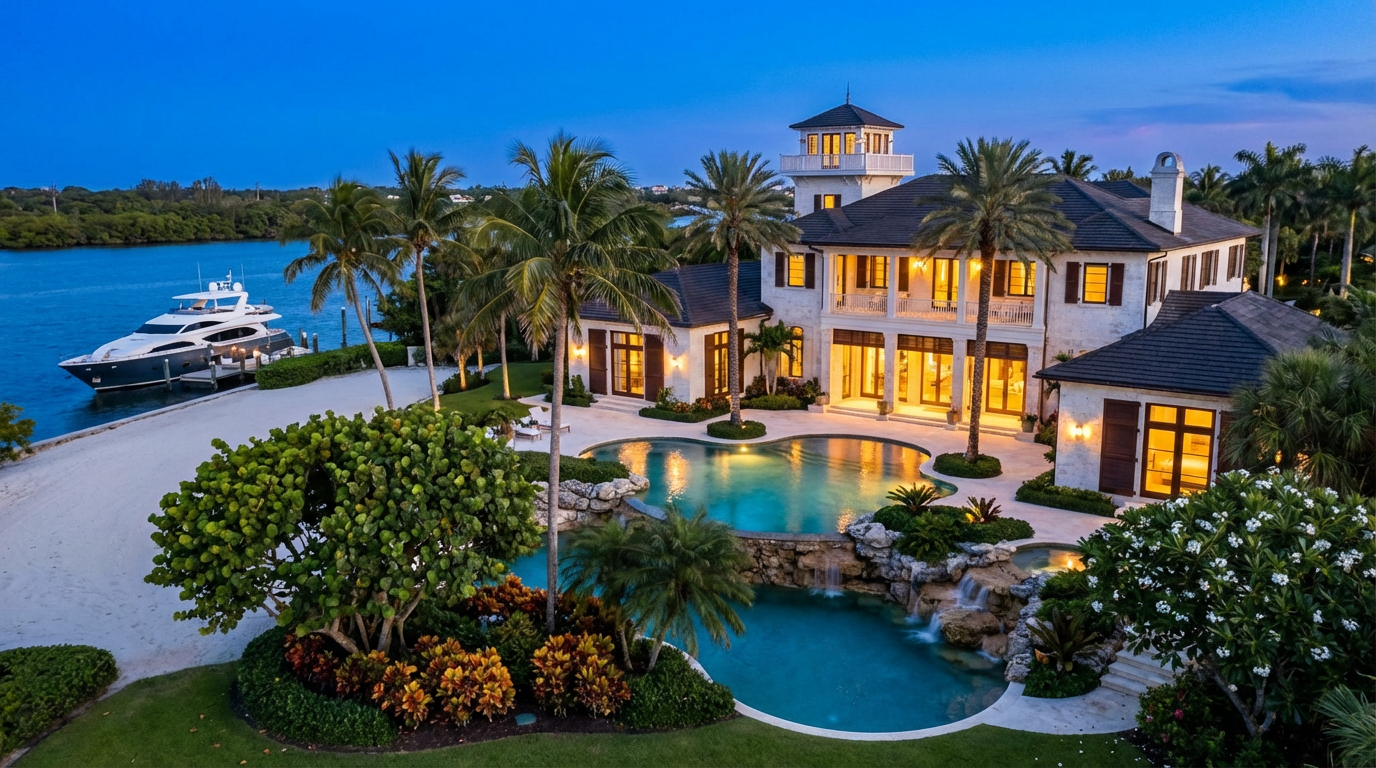 Luxury waterfront estate Jupiter Florida